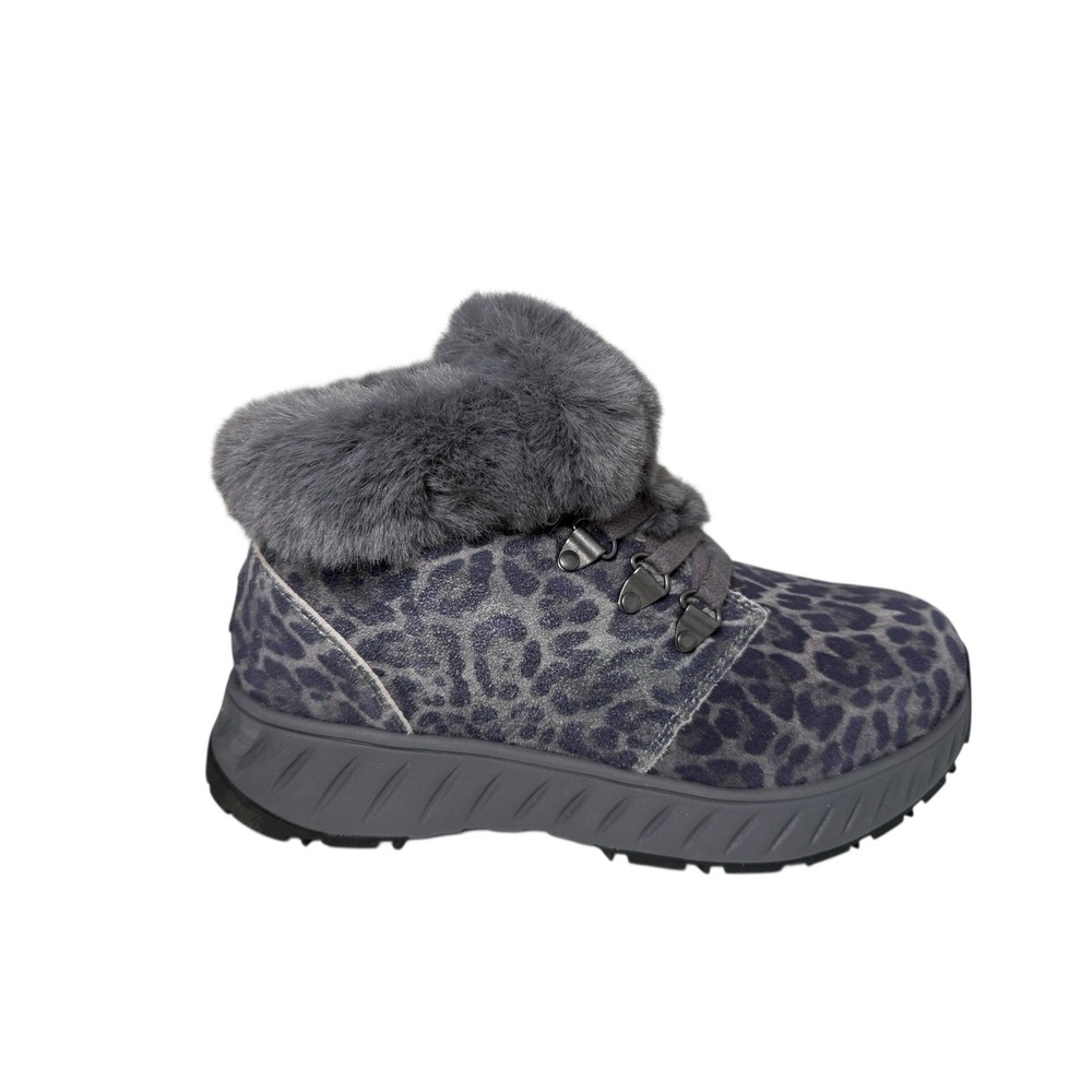 Bearpaw Marie Gray Animal Print Women's Size 7 No Box‎